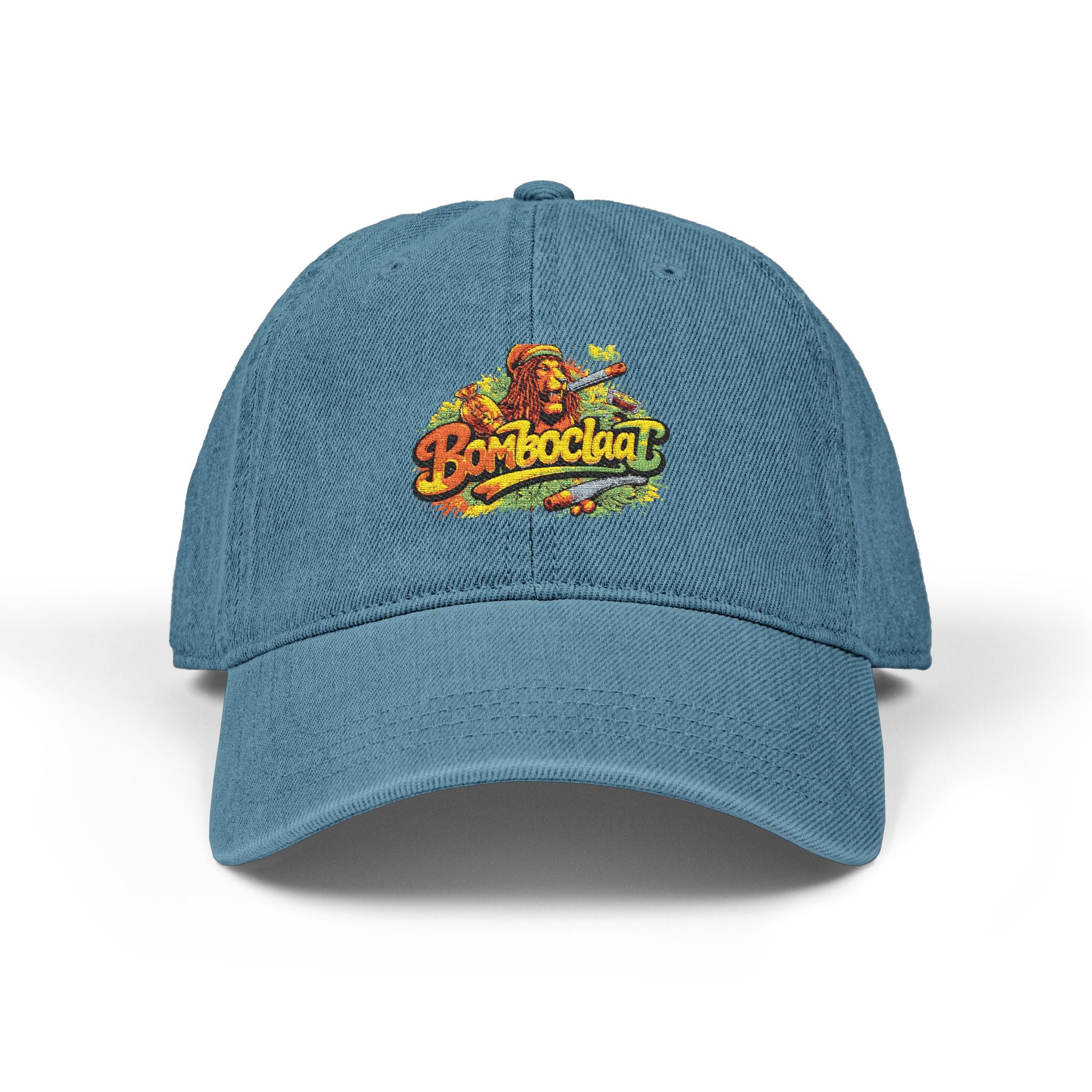 Embroidered 'Beachin'' Denim Hat — Vintage Floral Surf Cap