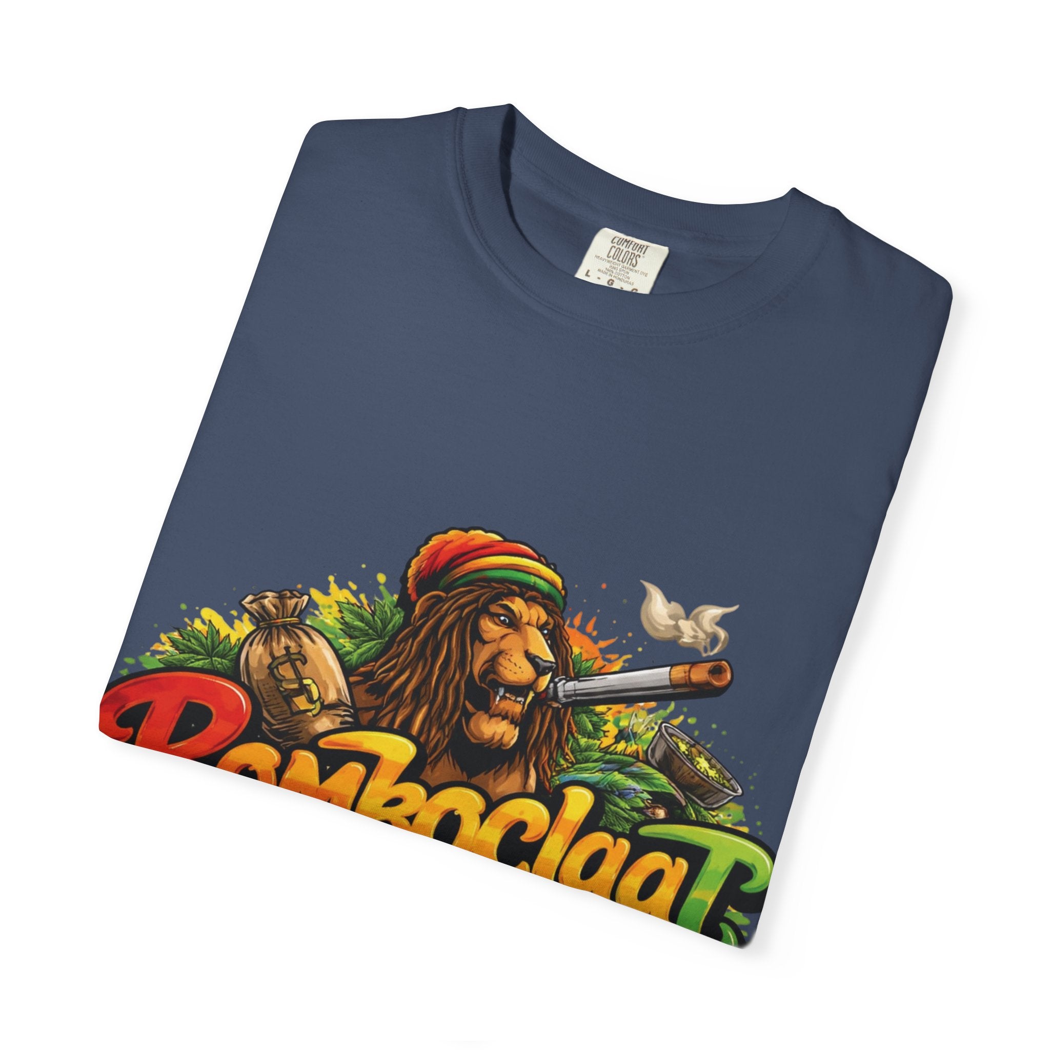 Rastafarian Lion with 'Bomboclaat' Graphic T-Shirt | Reggae Vibe