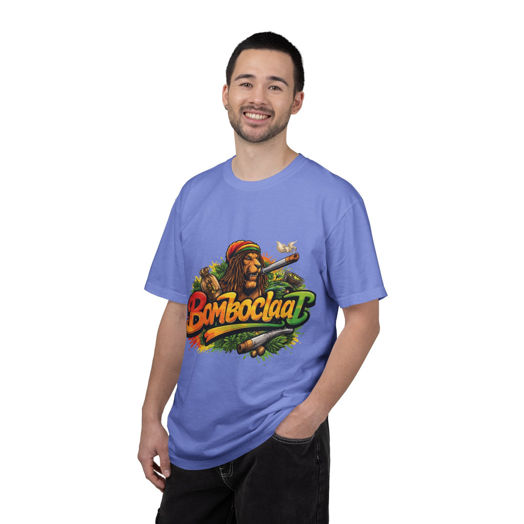 Rastafarian Lion with 'Bomboclaat' Graphic T-Shirt | Reggae Vibe