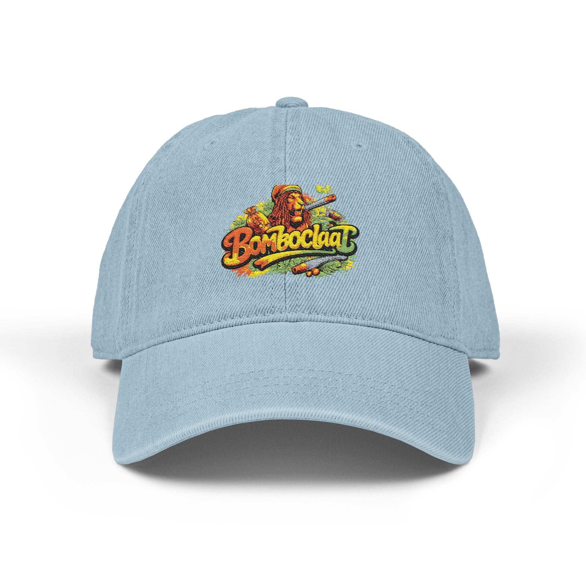 Embroidered 'Beachin'' Denim Hat — Vintage Floral Surf Cap
