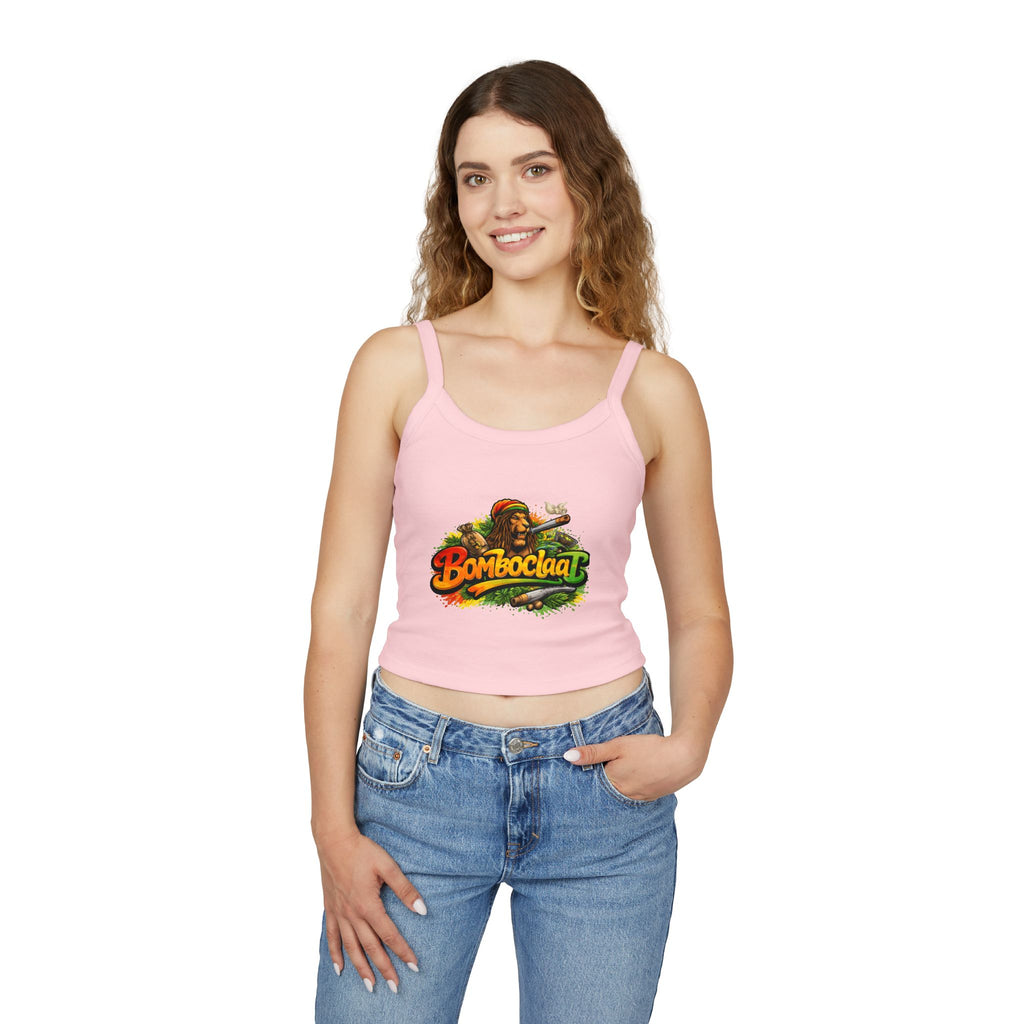 Rastafarian 'Bomboclaat' Graphic Crop Tank Top