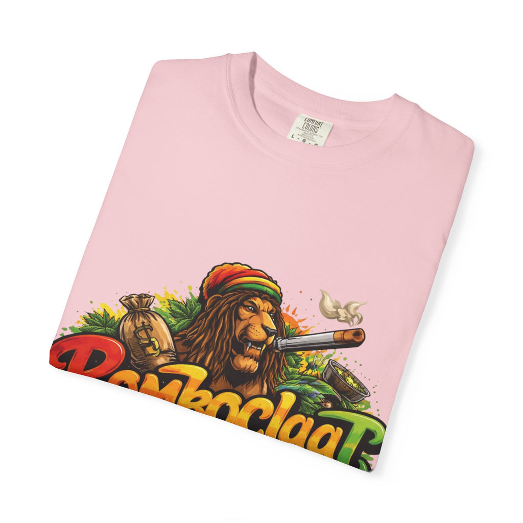 Rastafarian Lion with 'Bomboclaat' Graphic T-Shirt | Reggae Vibe