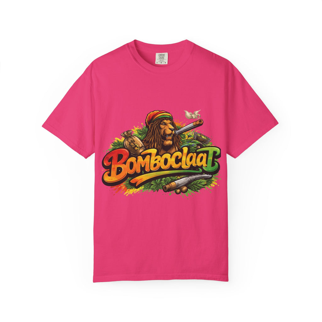 Rastafarian Lion with 'Bomboclaat' Graphic T-Shirt | Reggae Vibe