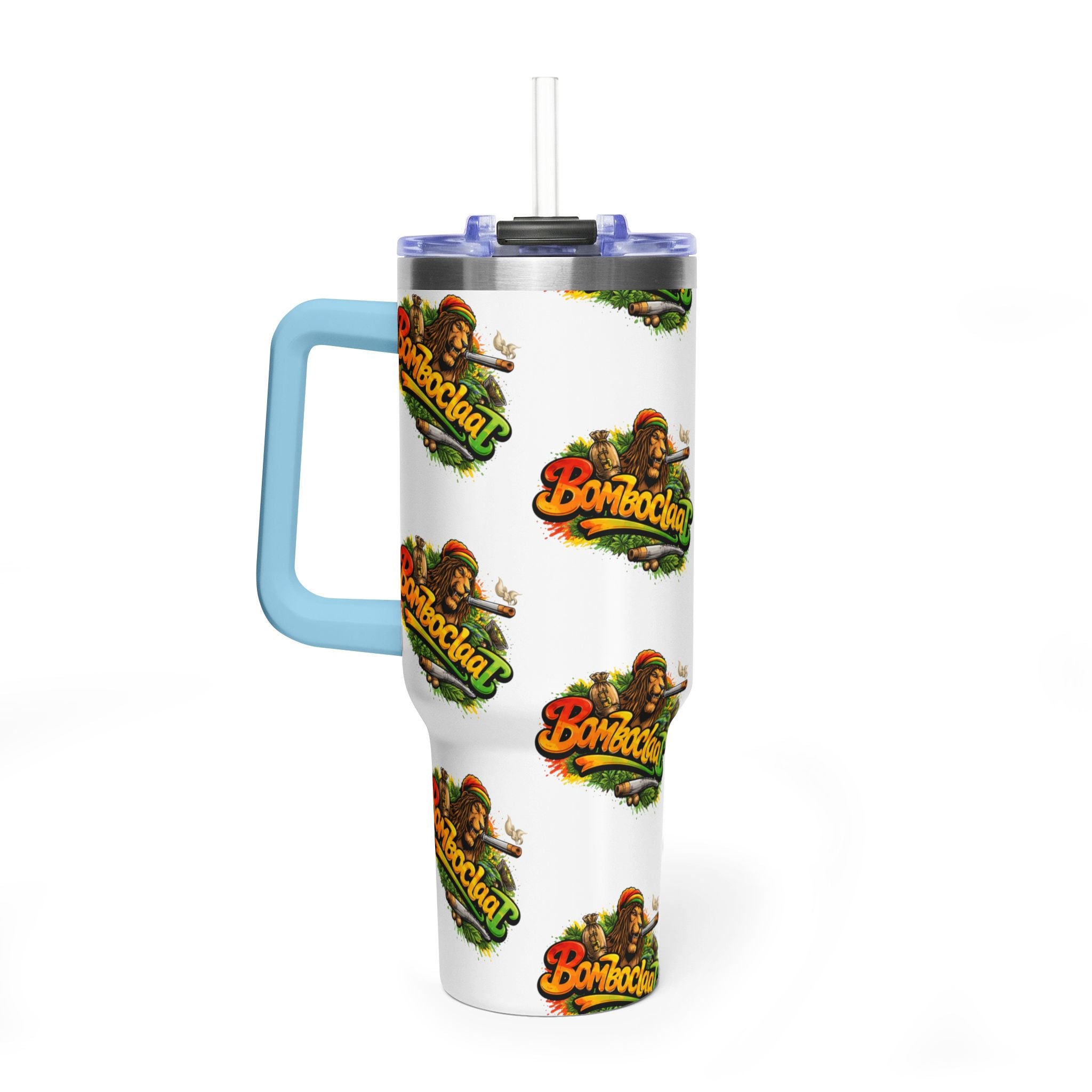 40oz Vacuum Tumbler – Colorful Bombochar Logo Stainless Travel Mug (Insulated)