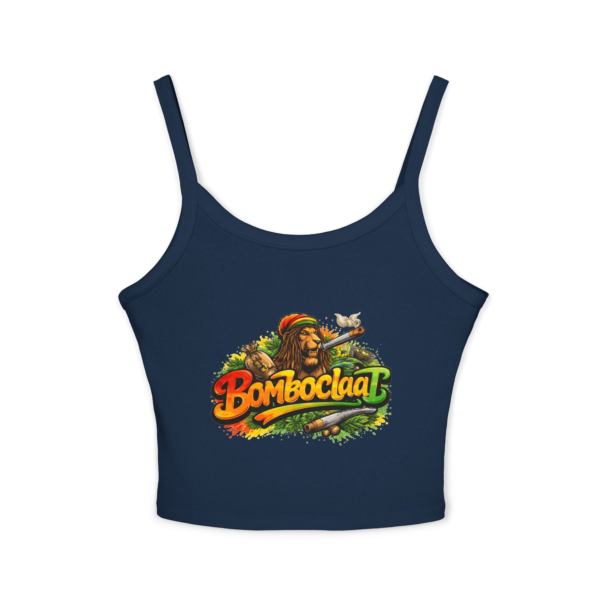 Rastafarian 'Bomboclaat' Graphic Crop Tank Top