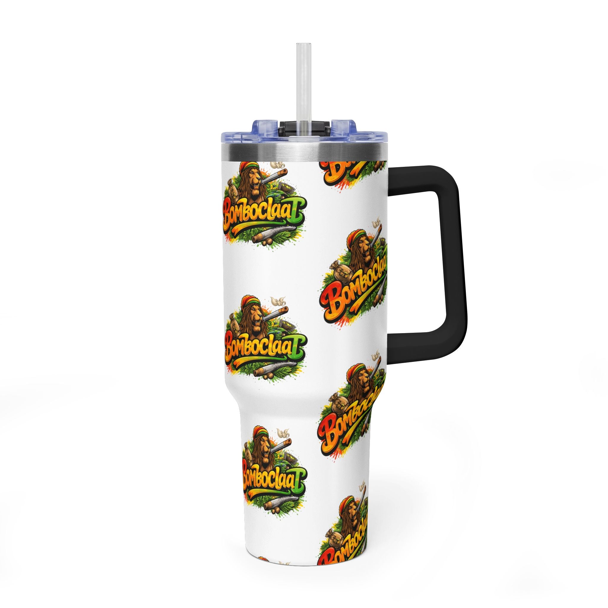 40oz Vacuum Tumbler – Colorful Bombochar Logo Stainless Travel Mug (Insulated)