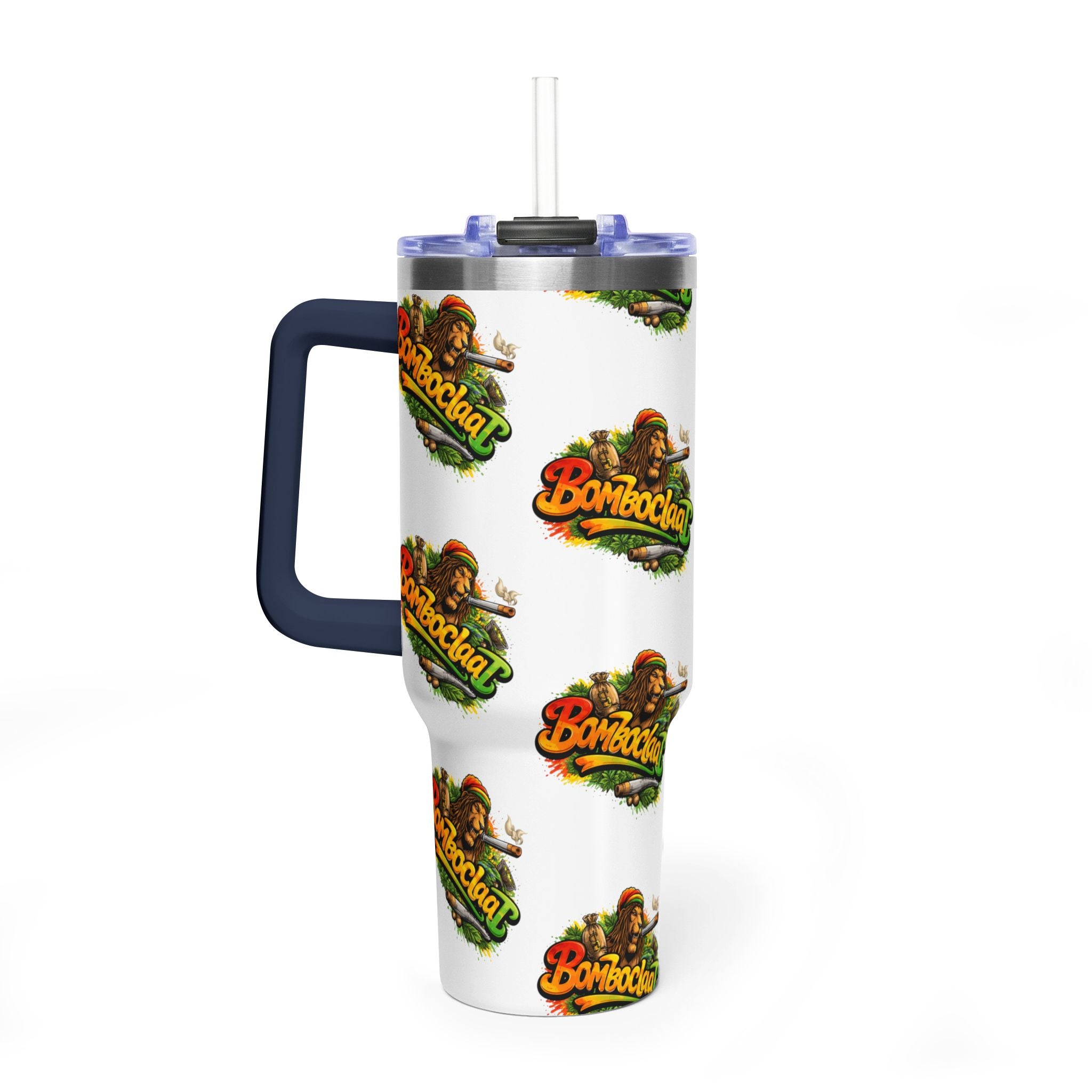 40oz Vacuum Tumbler – Colorful Bombochar Logo Stainless Travel Mug (Insulated)