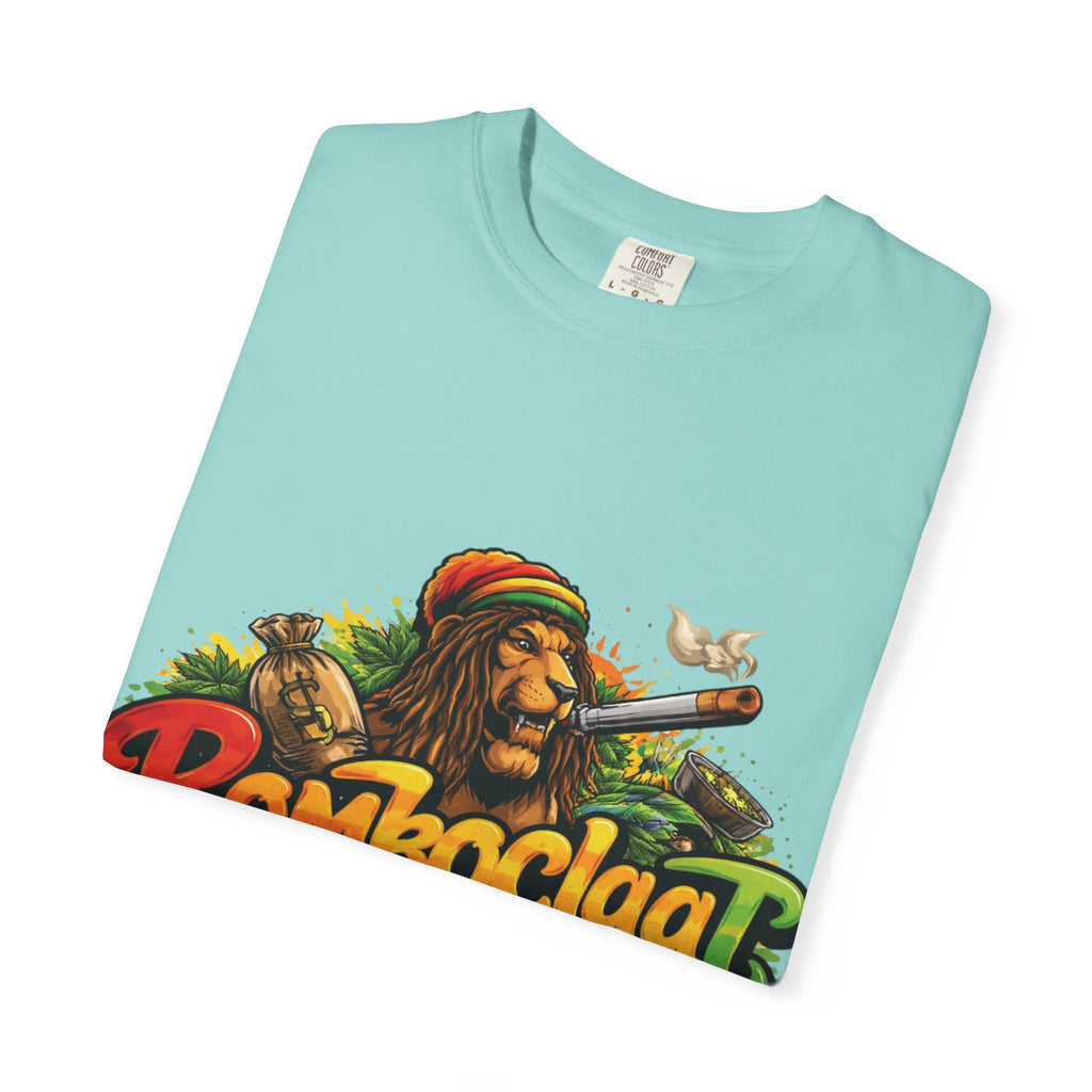 Rastafarian Lion with 'Bomboclaat' Graphic T-Shirt | Reggae Vibe
