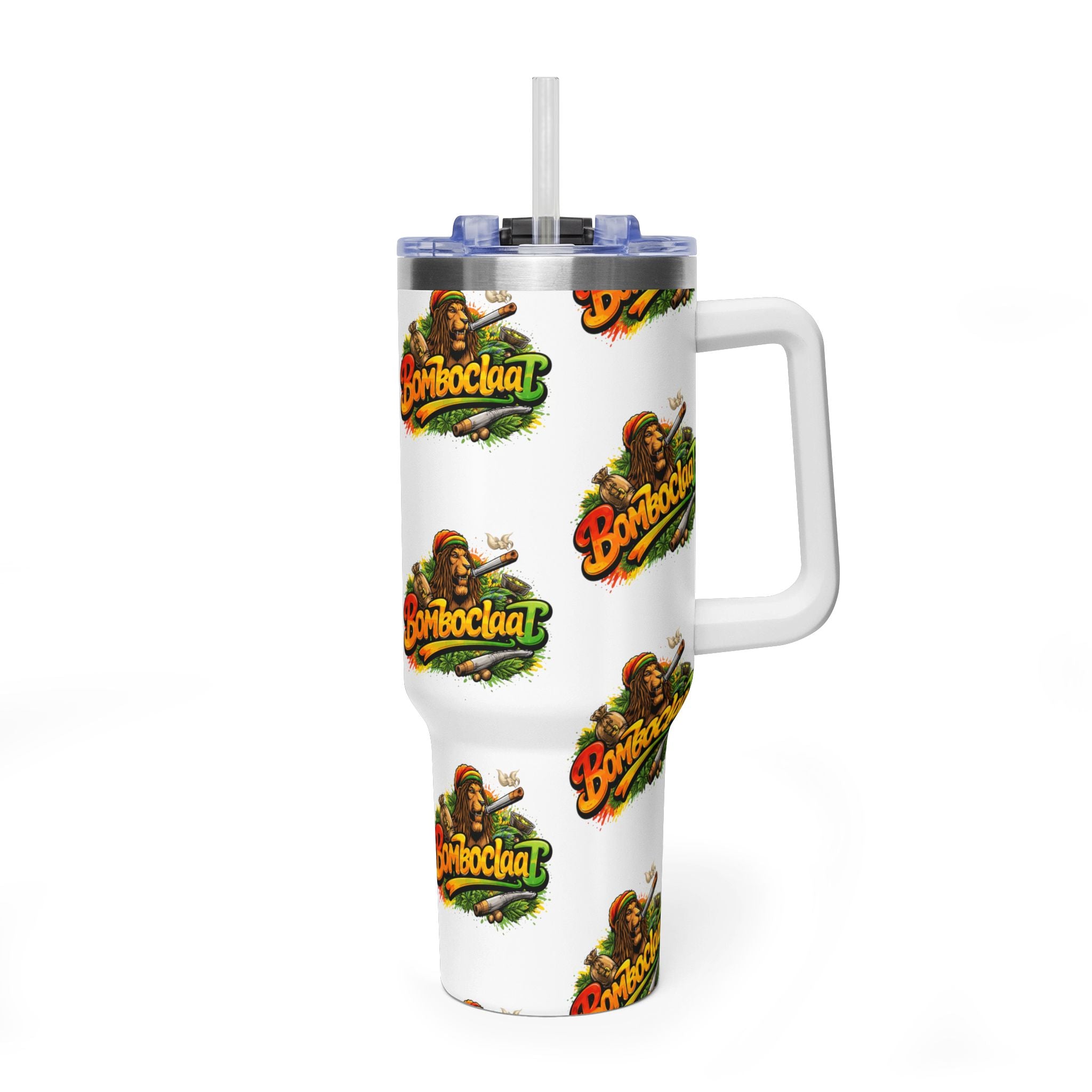 40oz Vacuum Tumbler – Colorful Bombochar Logo Stainless Travel Mug (Insulated)