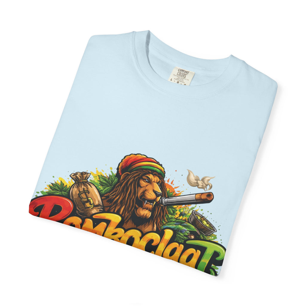 Rastafarian Lion with 'Bomboclaat' Graphic T-Shirt | Reggae Vibe