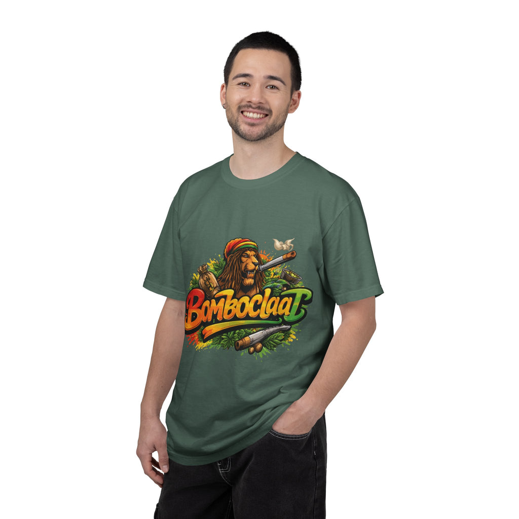 Rastafarian Lion with 'Bomboclaat' Graphic T-Shirt | Reggae Vibe