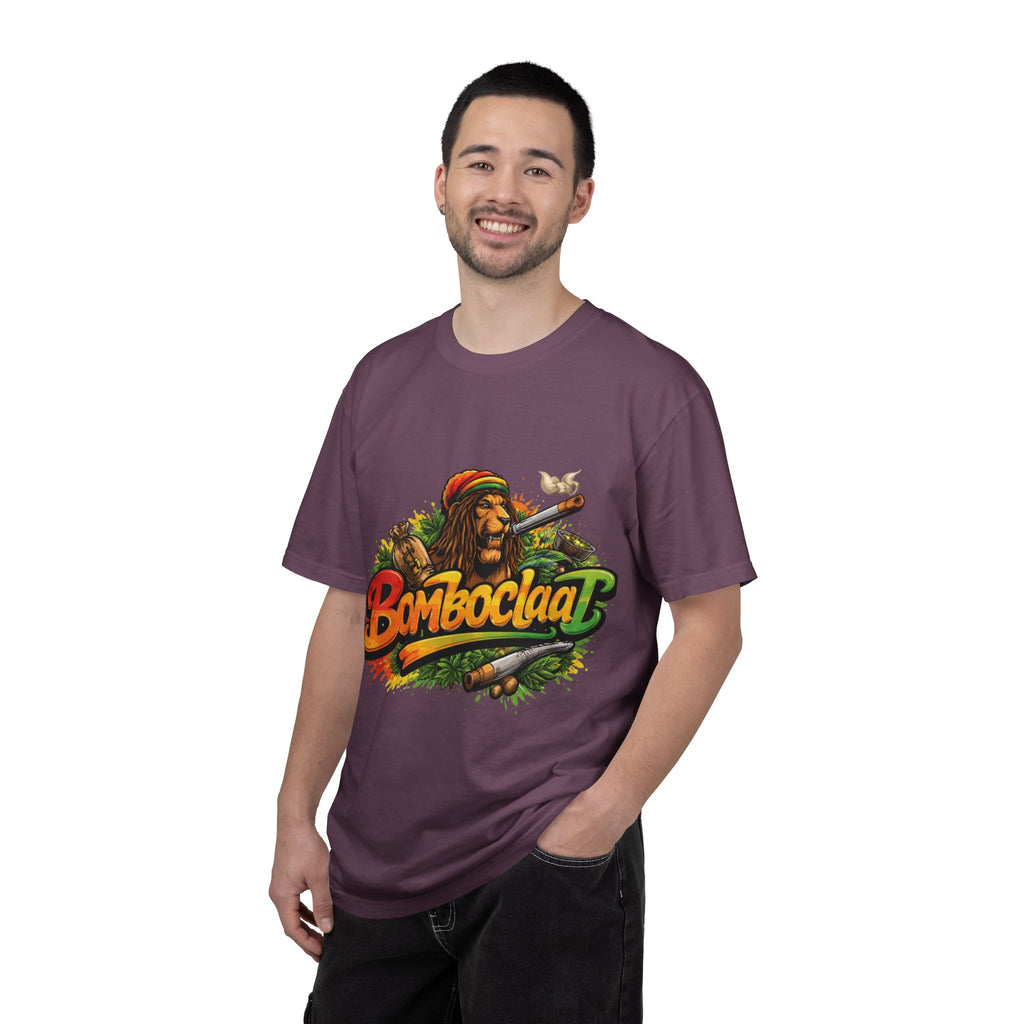 Rastafarian Lion with 'Bomboclaat' Graphic T-Shirt | Reggae Vibe