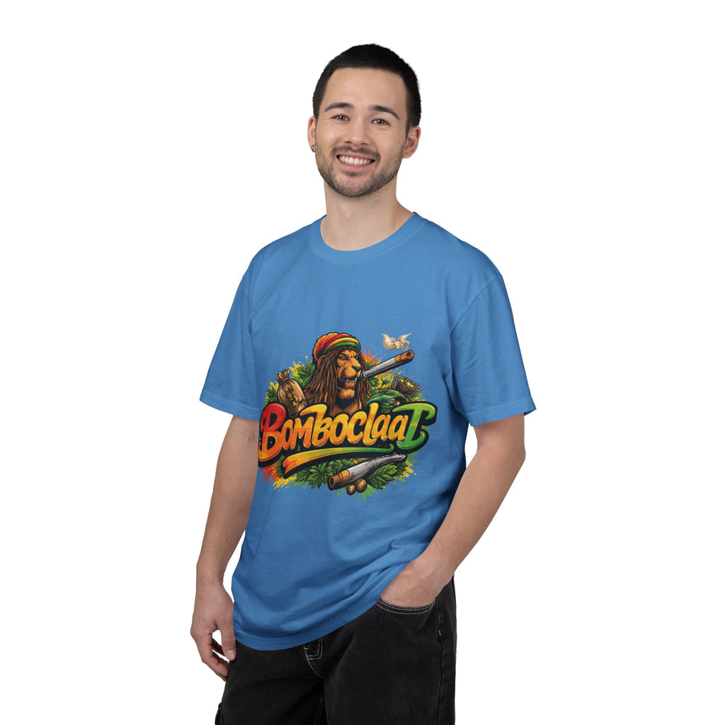 Rastafarian Lion with 'Bomboclaat' Graphic T-Shirt | Reggae Vibe