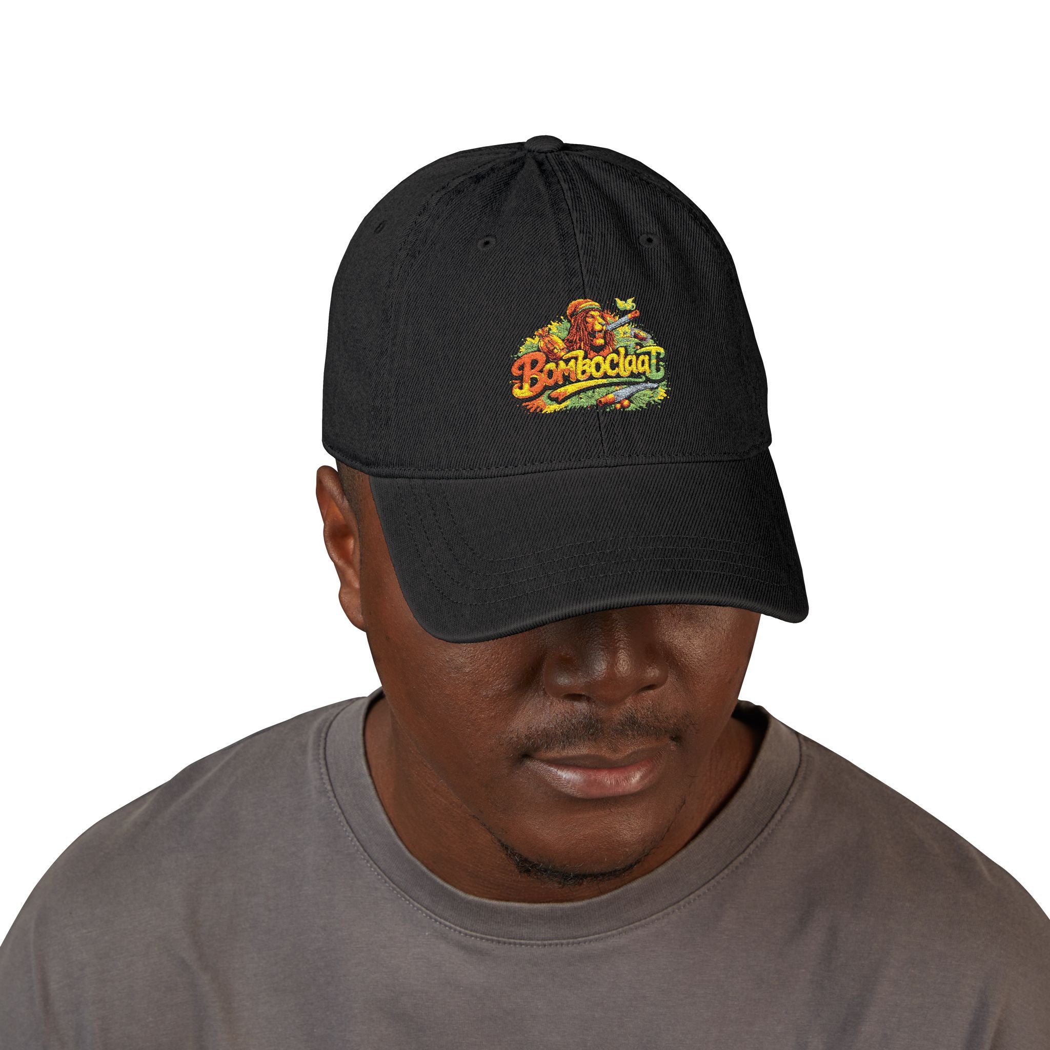 Embroidered 'Beachin'' Denim Hat — Vintage Floral Surf Cap