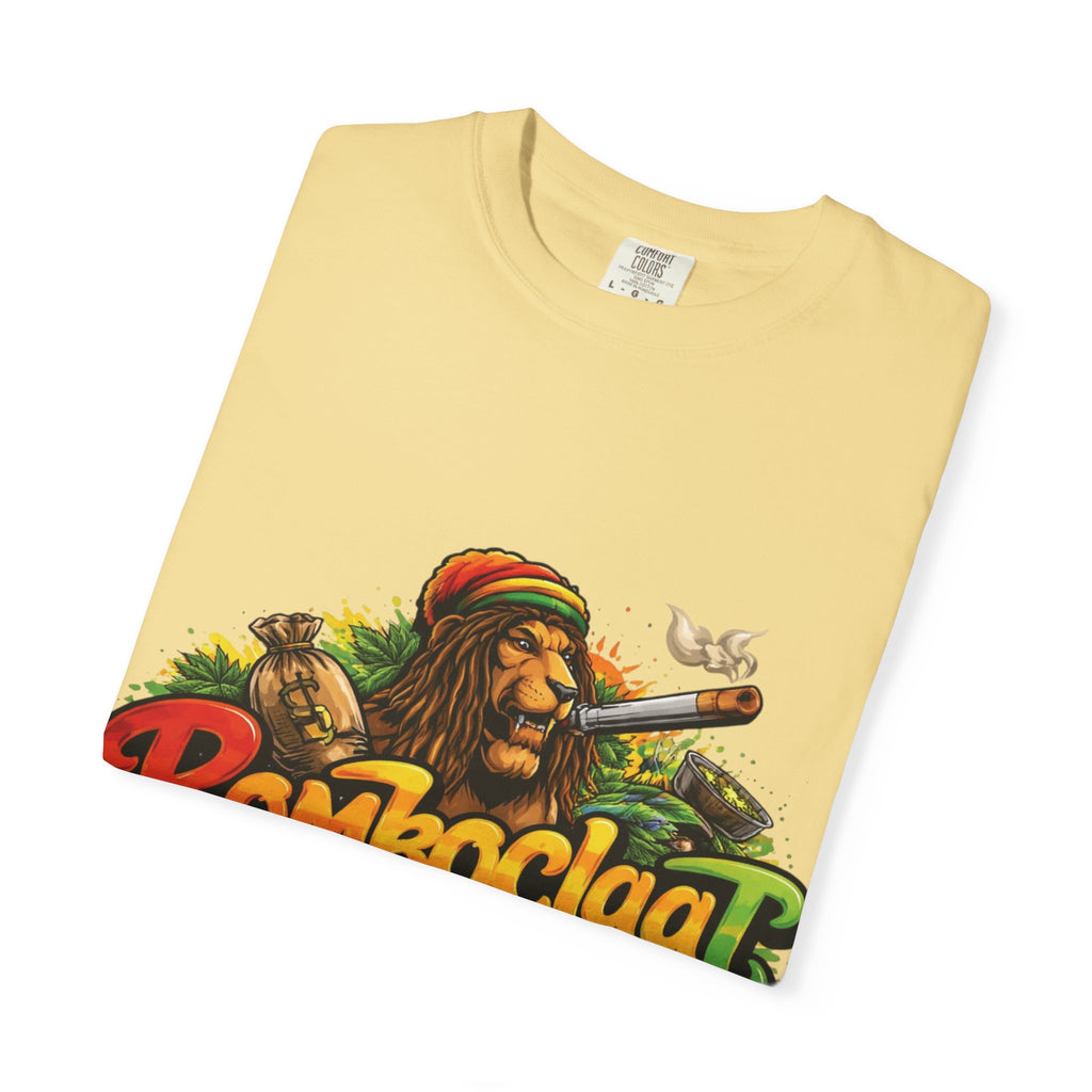 Rastafarian Lion with 'Bomboclaat' Graphic T-Shirt | Reggae Vibe