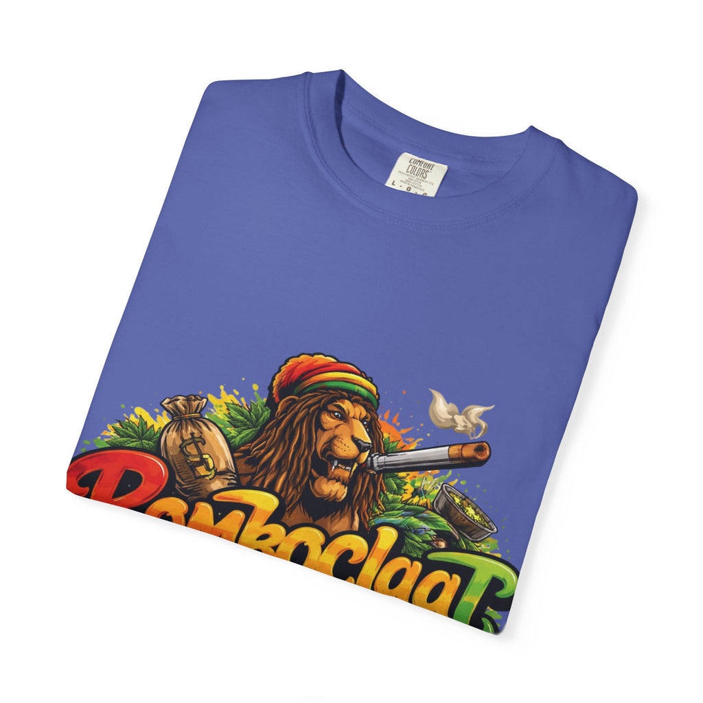 Rastafarian Lion with 'Bomboclaat' Graphic T-Shirt | Reggae Vibe
