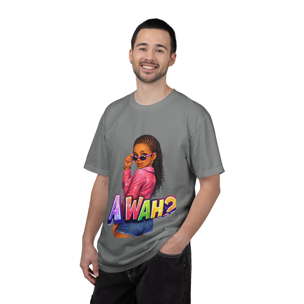 A WAH? Graphic T‑Shirt —Jamaican Girl Design