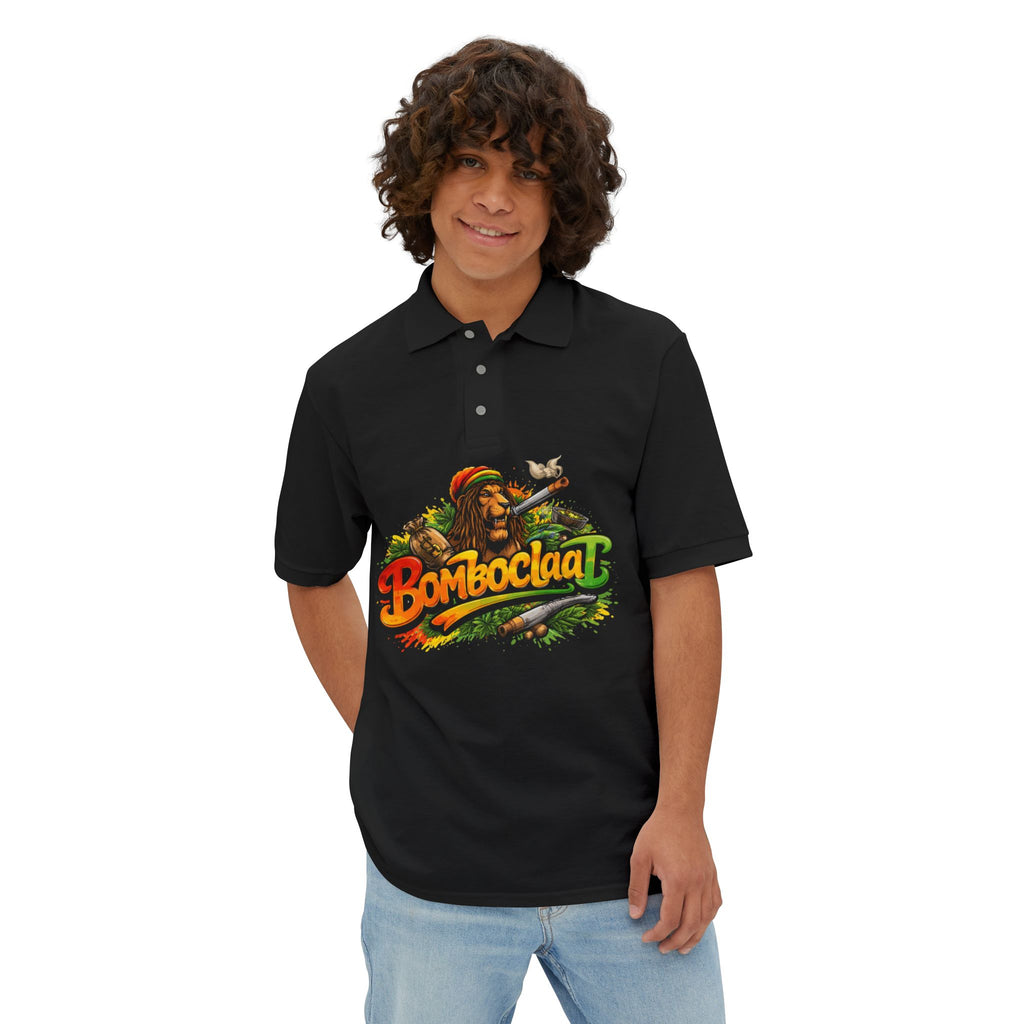 Bomboclaat Rasta Graphic Polo — Men’s Reggae Jamaica Shirt
