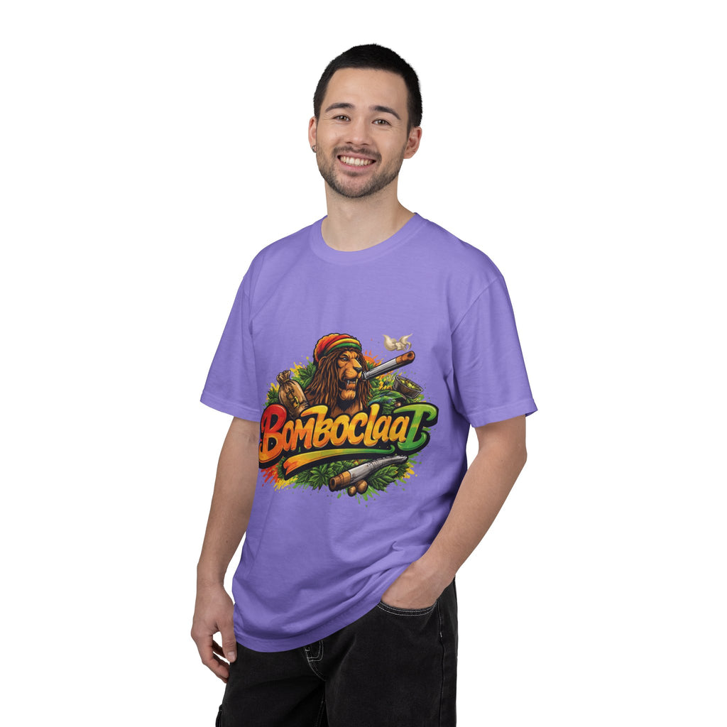 Rastafarian Lion with 'Bomboclaat' Graphic T-Shirt | Reggae Vibe