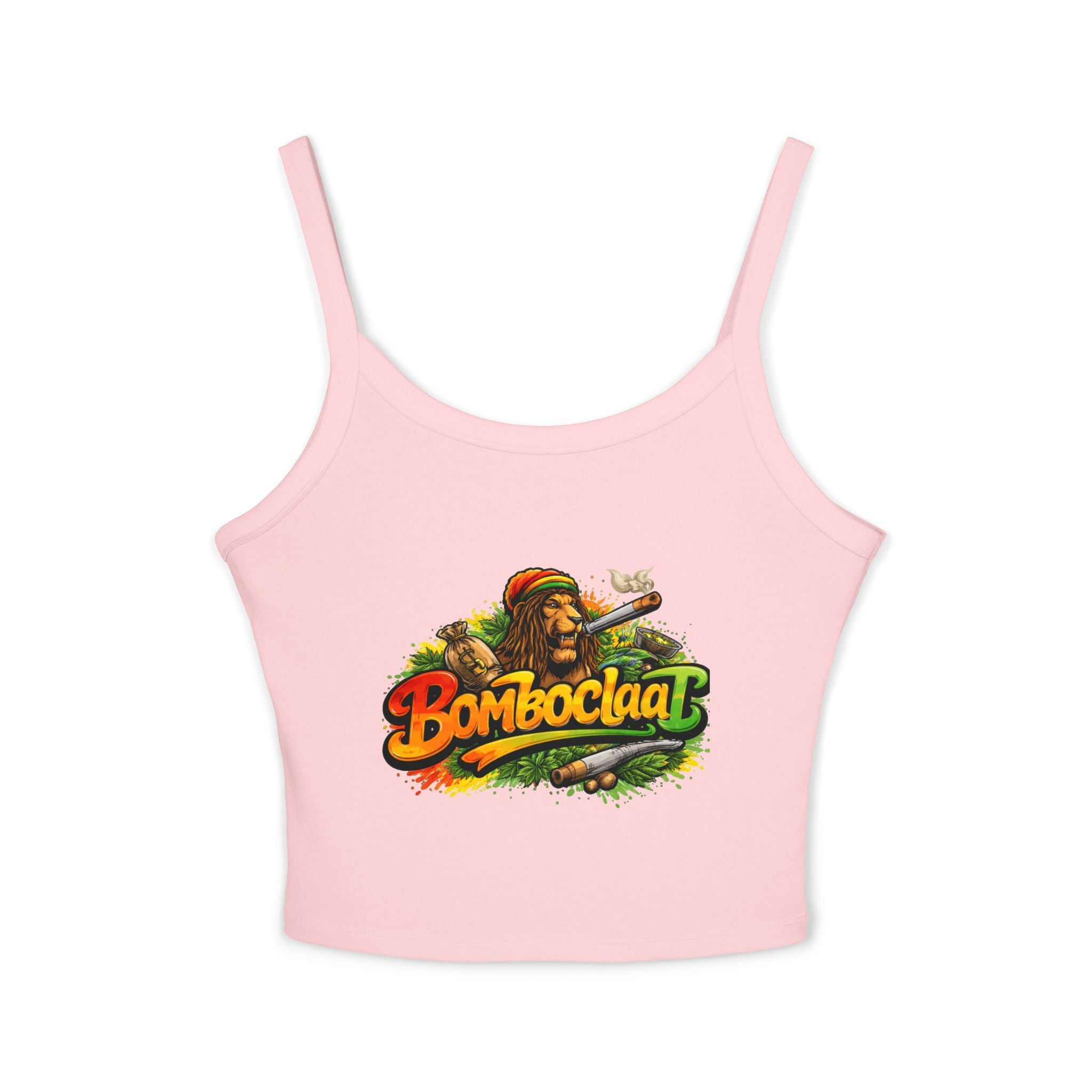 Rastafarian 'Bomboclaat' Graphic Crop Tank Top