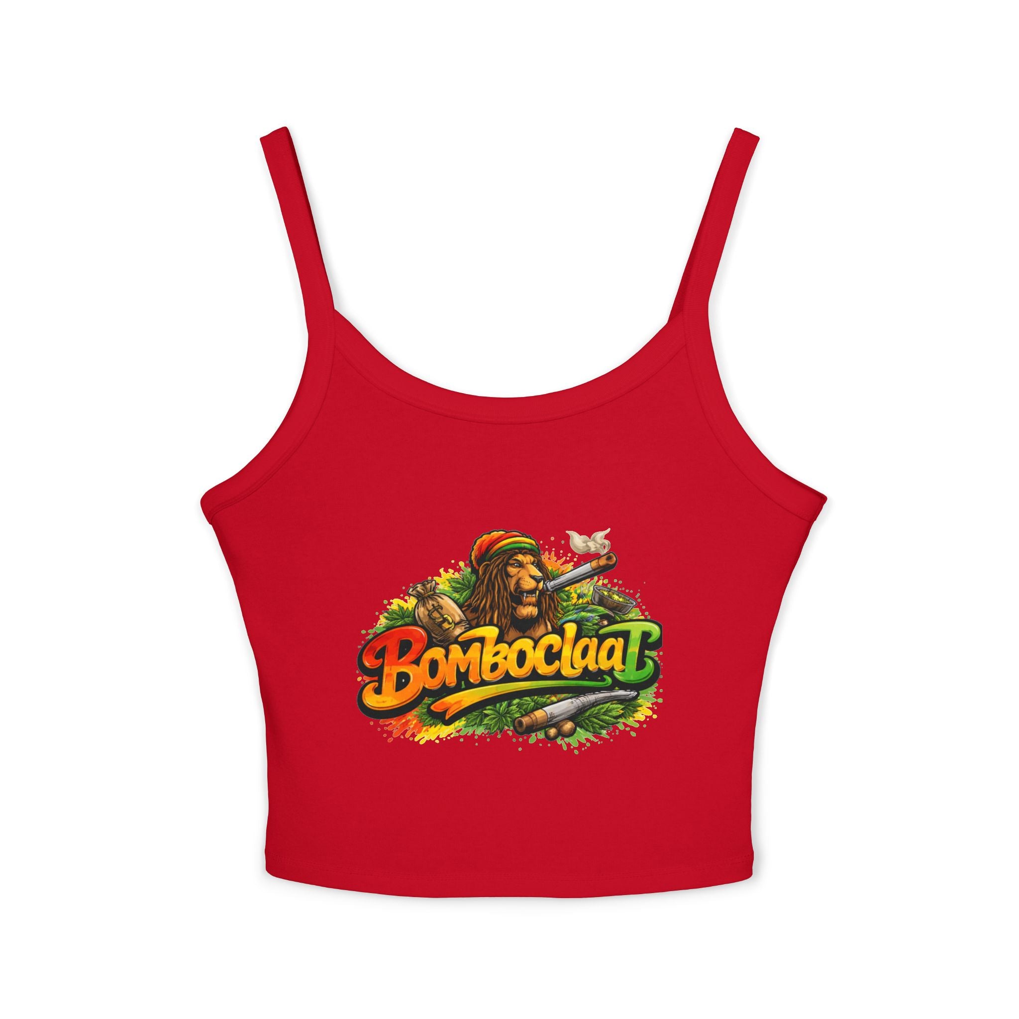Rastafarian 'Bomboclaat' Graphic Crop Tank Top