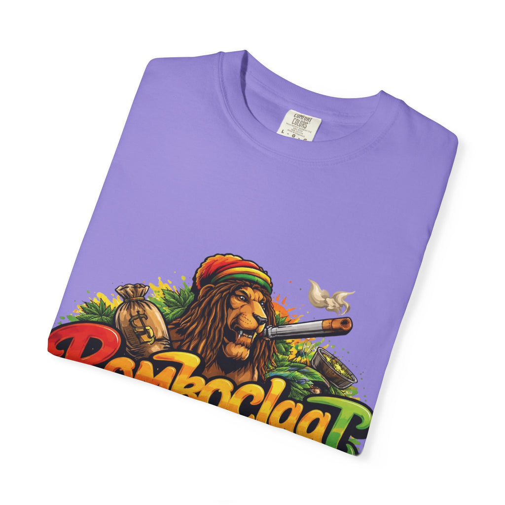 Rastafarian Lion with 'Bomboclaat' Graphic T-Shirt | Reggae Vibe