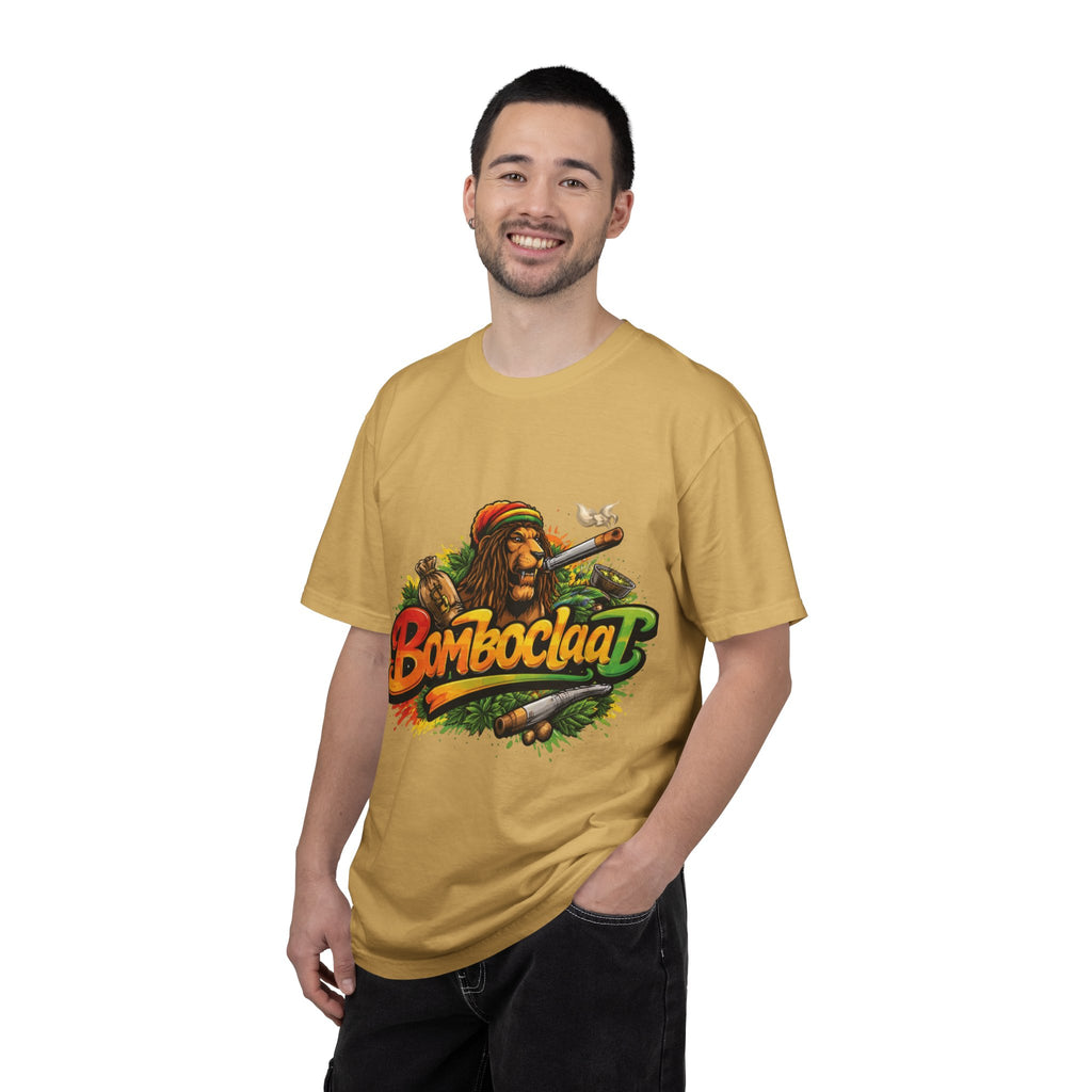 Rastafarian Lion with 'Bomboclaat' Graphic T-Shirt | Reggae Vibe