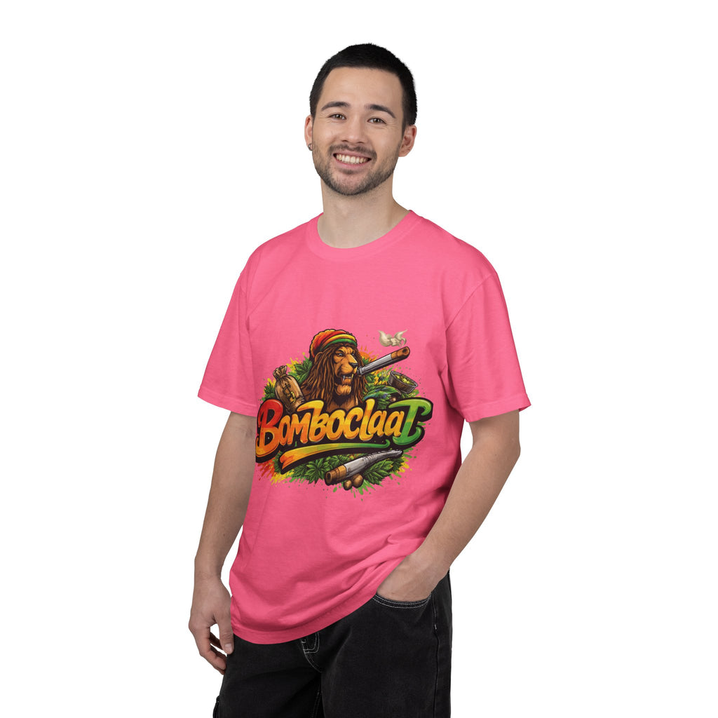 Rastafarian Lion with 'Bomboclaat' Graphic T-Shirt | Reggae Vibe