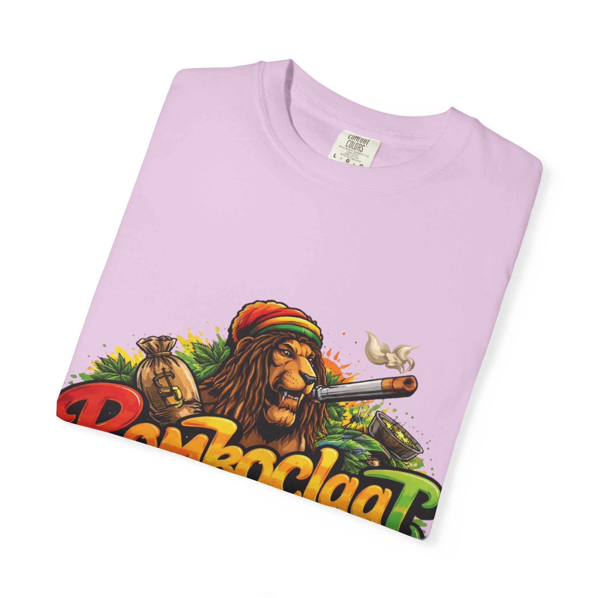 Rastafarian Lion with 'Bomboclaat' Graphic T-Shirt | Reggae Vibe