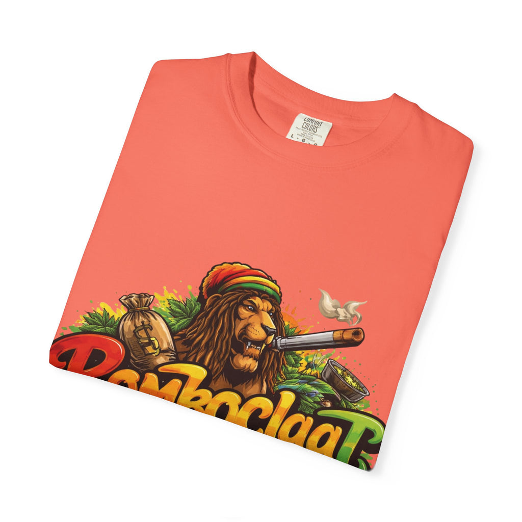 Rastafarian Lion with 'Bomboclaat' Graphic T-Shirt | Reggae Vibe