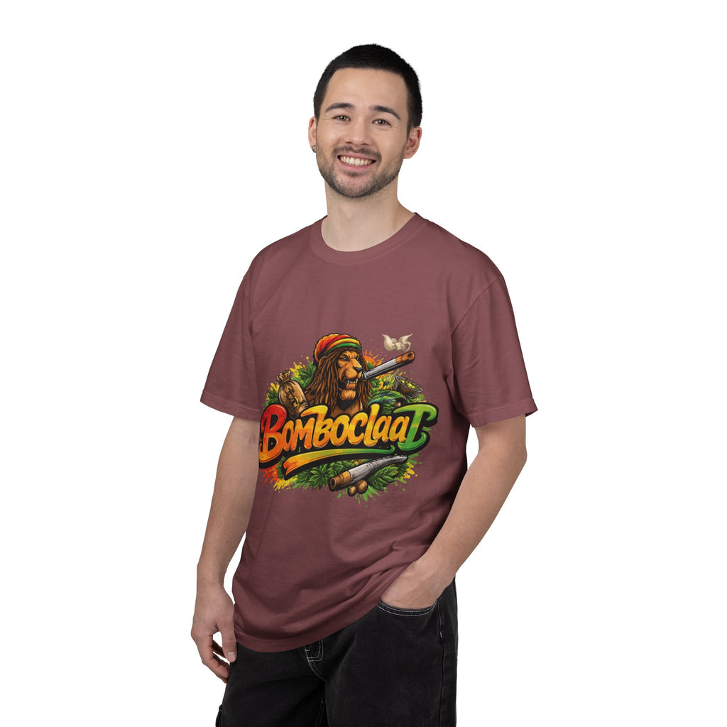 Rastafarian Lion with 'Bomboclaat' Graphic T-Shirt | Reggae Vibe