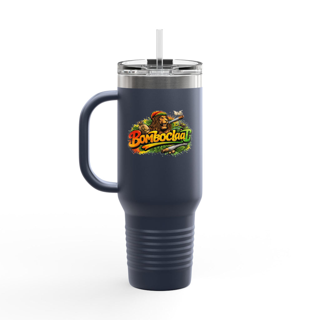 Bomboclaat Travel Mug — 40oz Insulated Tumbler with Rasta Reggae Design