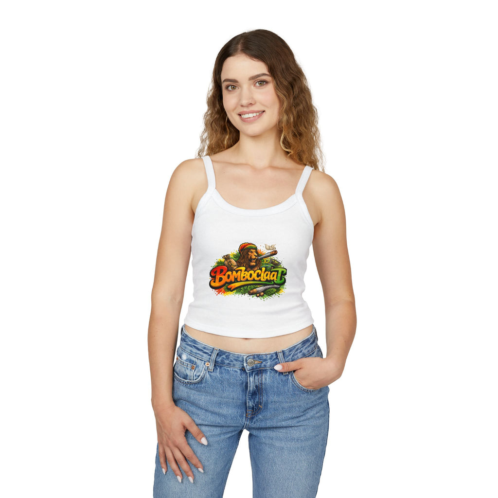 Rastafarian 'Bomboclaat' Graphic Crop Tank Top