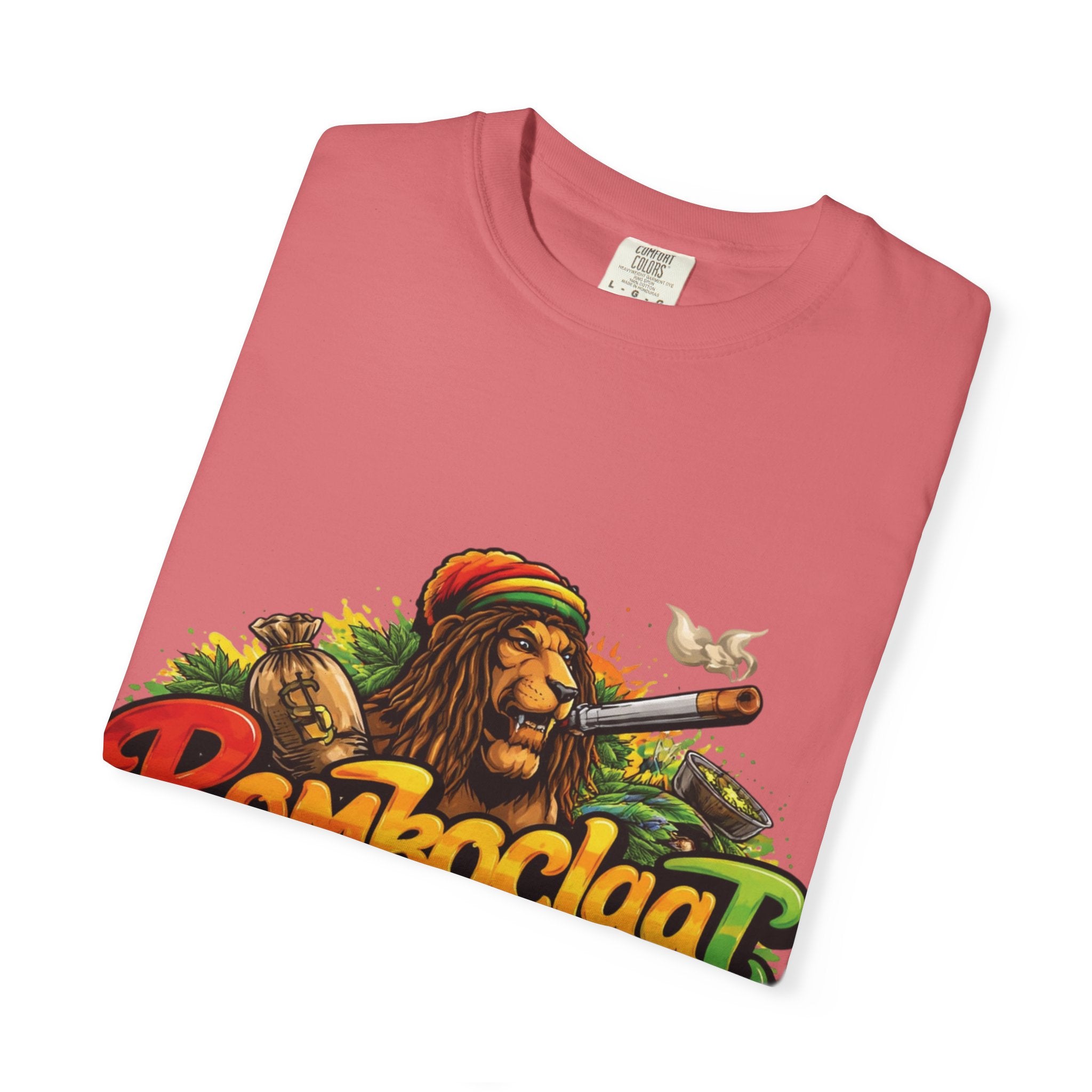Rastafarian Lion with 'Bomboclaat' Graphic T-Shirt | Reggae Vibe