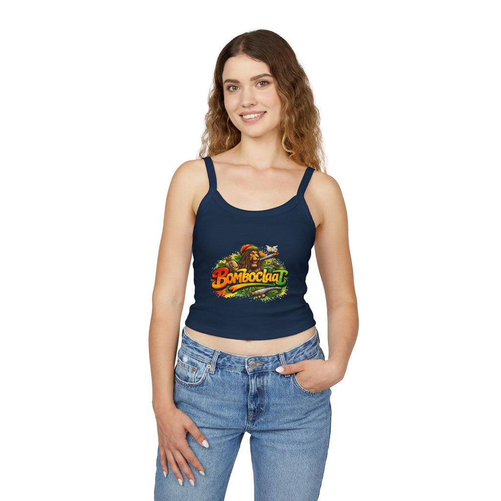 Rastafarian 'Bomboclaat' Graphic Crop Tank Top