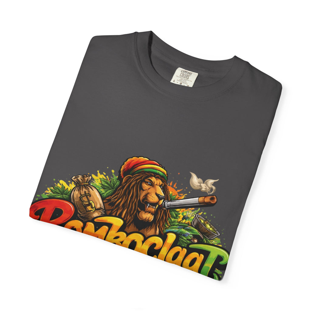 Rastafarian Lion with 'Bomboclaat' Graphic T-Shirt | Reggae Vibe