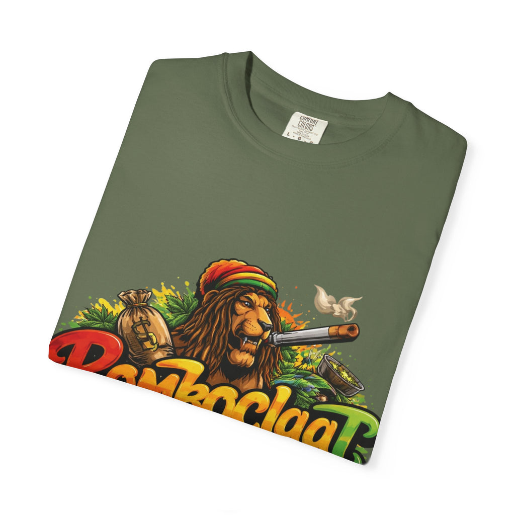 Rastafarian Lion with 'Bomboclaat' Graphic T-Shirt | Reggae Vibe