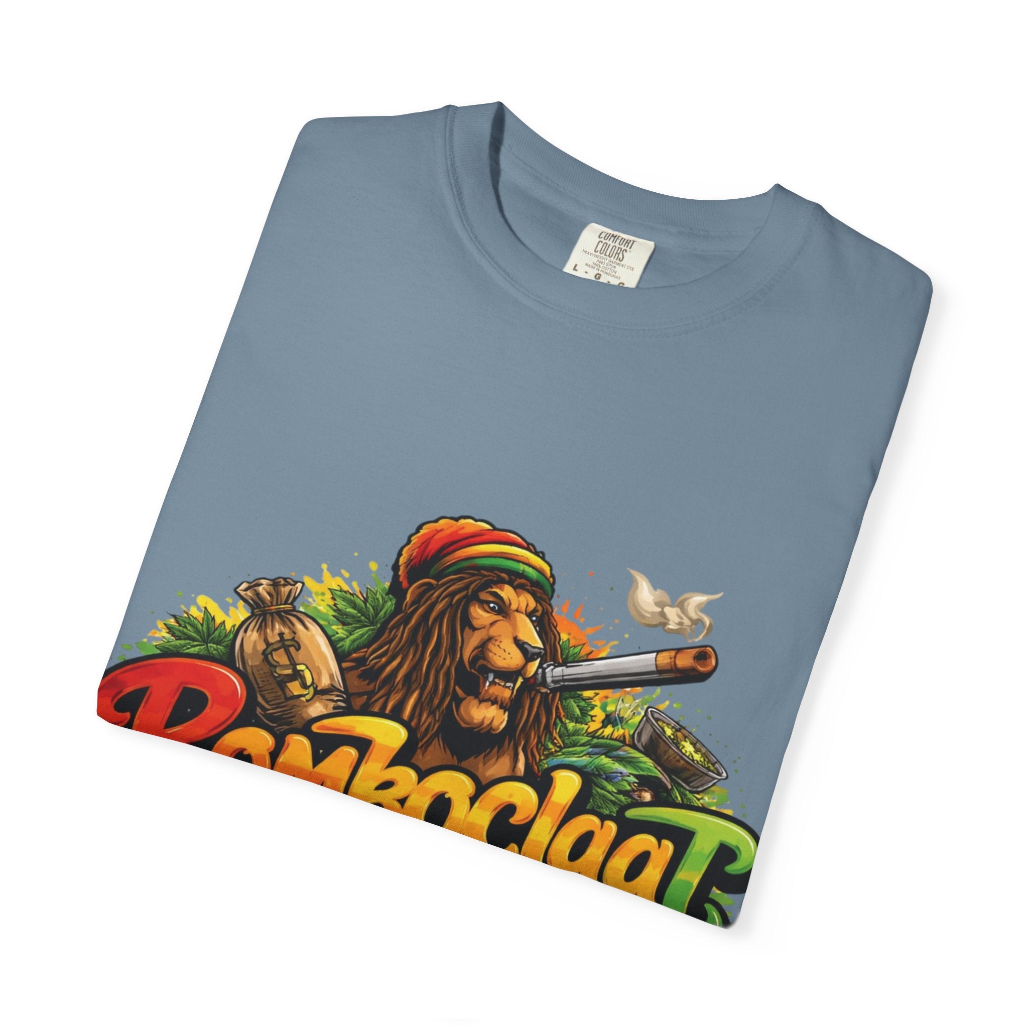 Rastafarian Lion with 'Bomboclaat' Graphic T-Shirt | Reggae Vibe