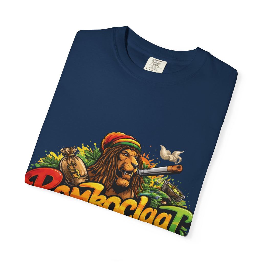 Rastafarian Lion with 'Bomboclaat' Graphic T-Shirt | Reggae Vibe