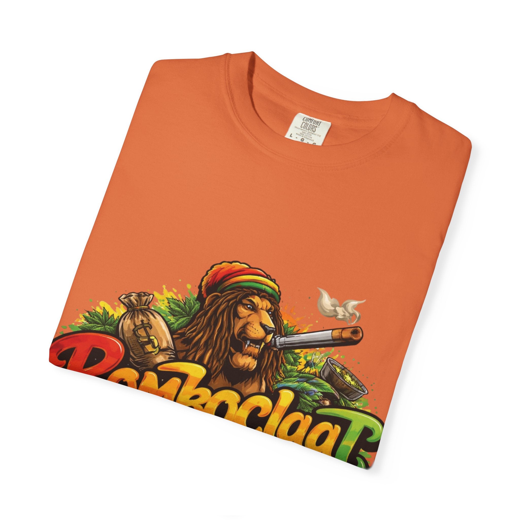 Rastafarian Lion with 'Bomboclaat' Graphic T-Shirt | Reggae Vibe