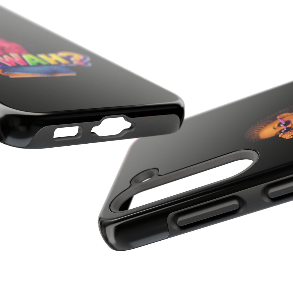 Tough Phone Case — 'A WAH?' Girl Graphic Black Protective Case