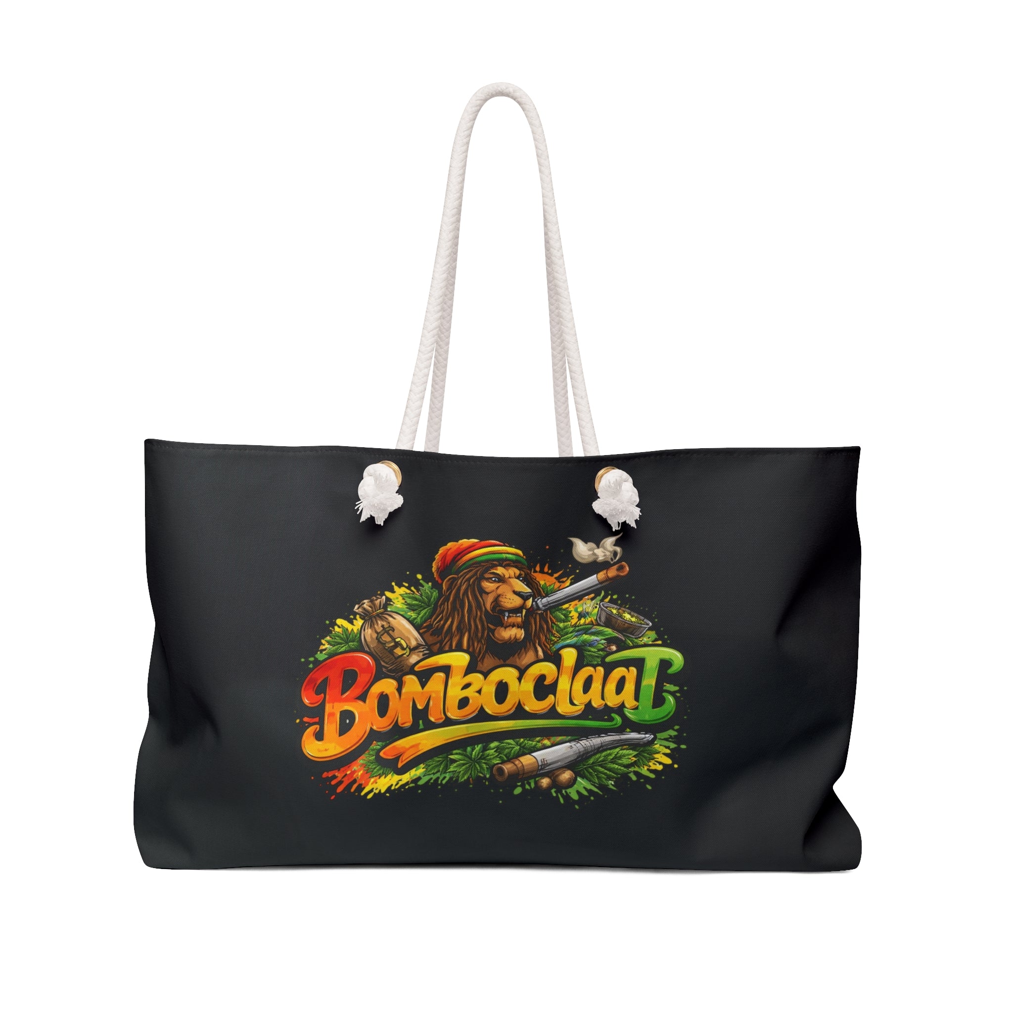 Rastafarian 'Bomboclaat' Weekender Bag — Reggae Dreadlocks Travel Tote