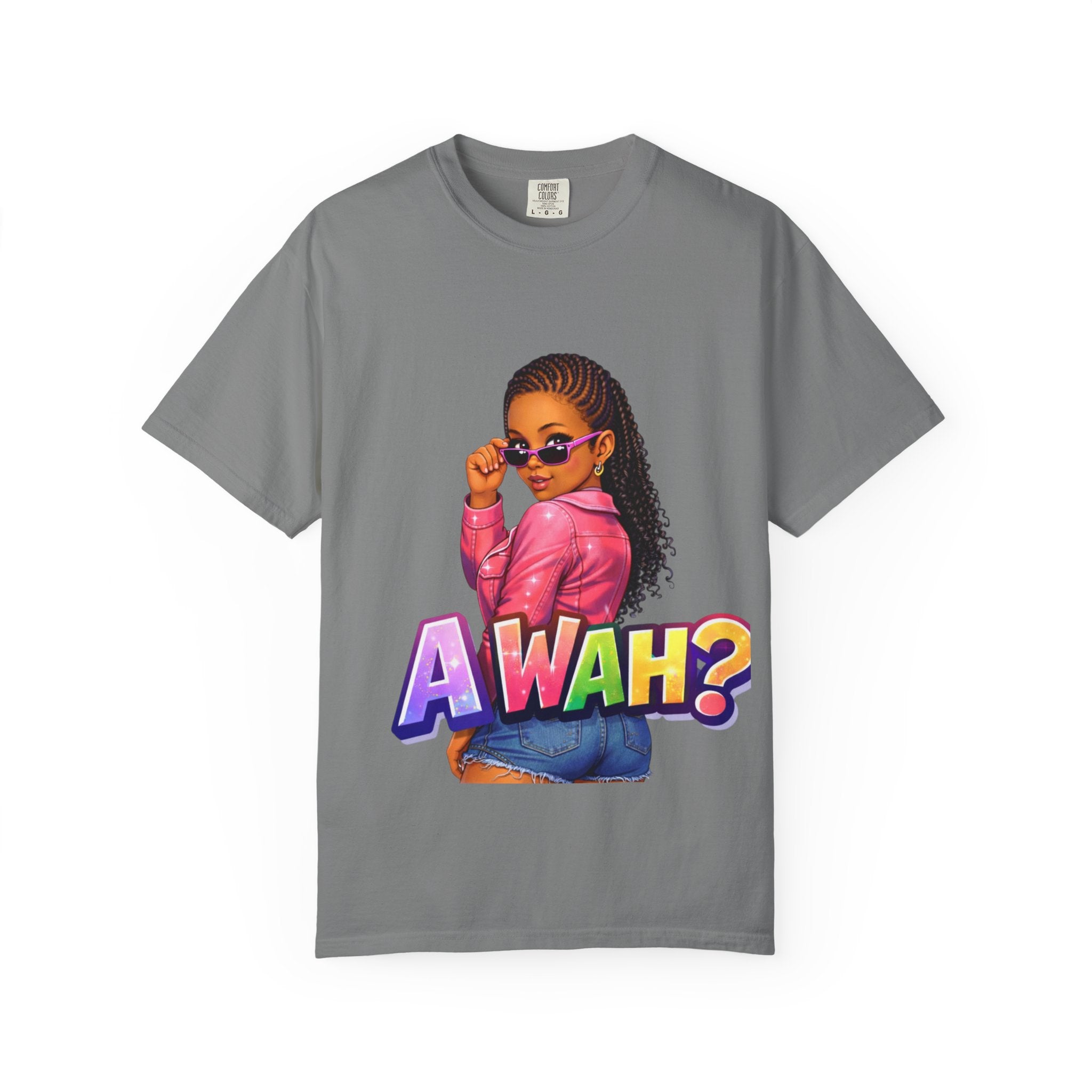 A WAH? Graphic T‑Shirt —Jamaican Girl Design
