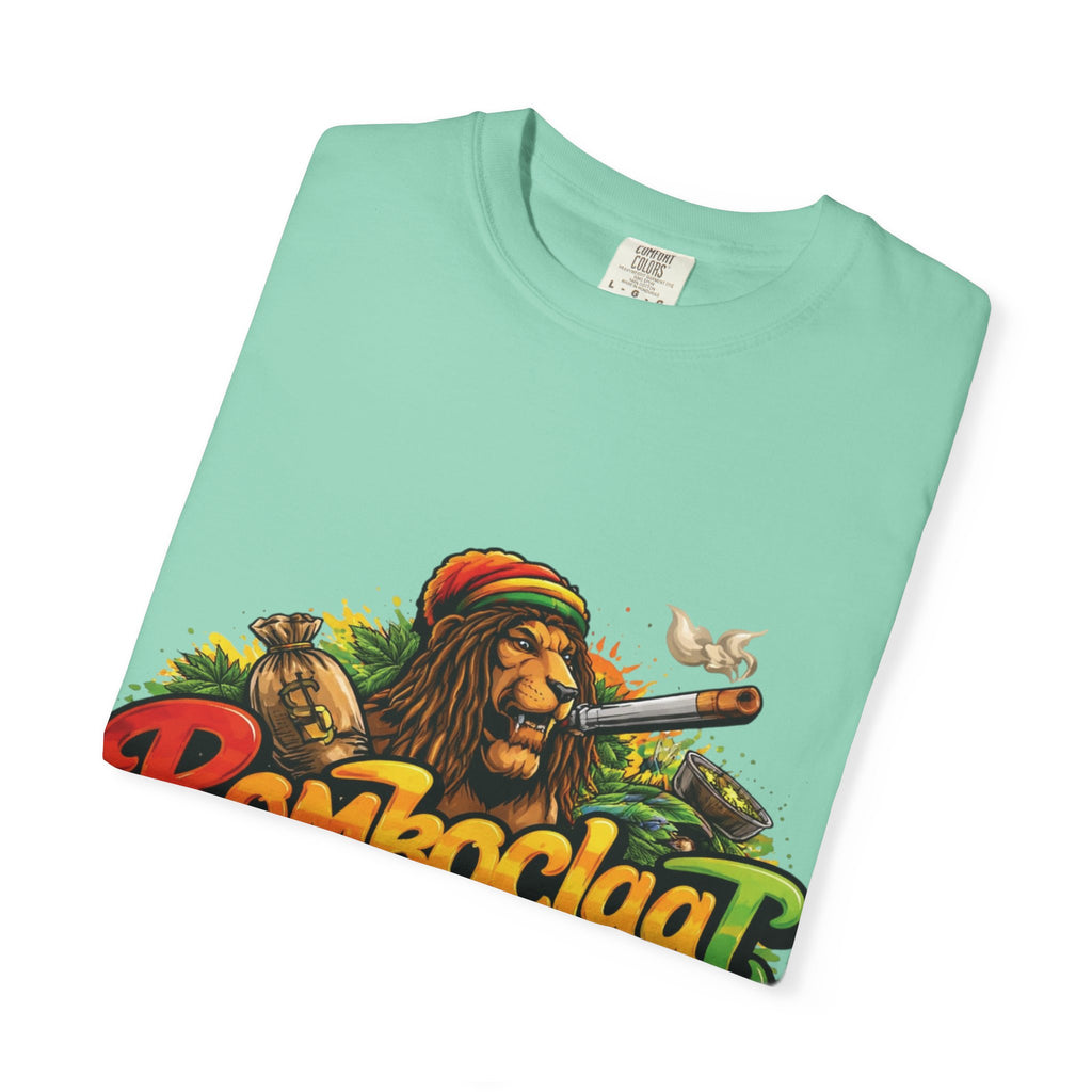 Rastafarian Lion with 'Bomboclaat' Graphic T-Shirt | Reggae Vibe