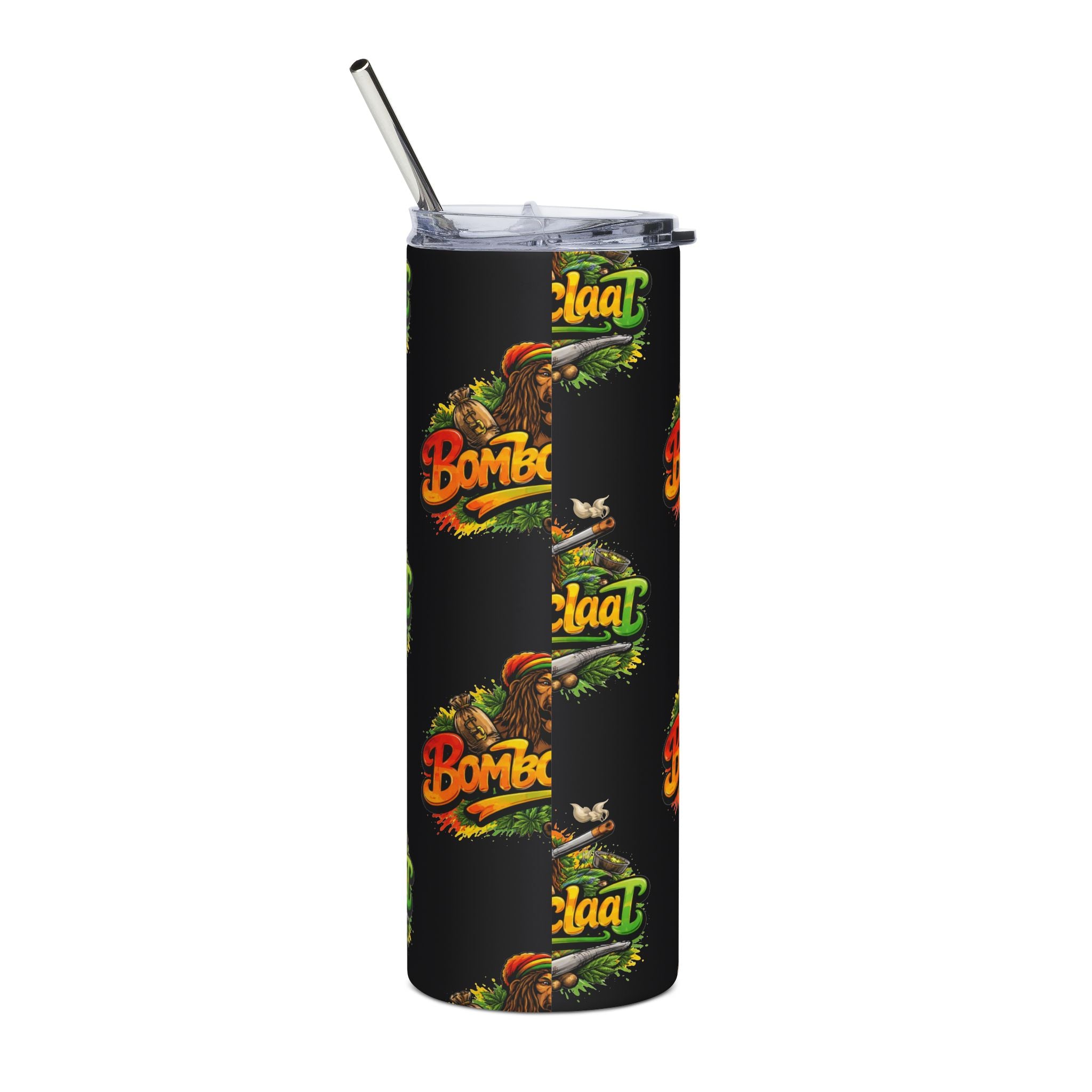 Bomboclaat Stainless Steel Tumbler — 20 oz Rasta Reggae Travel Cup