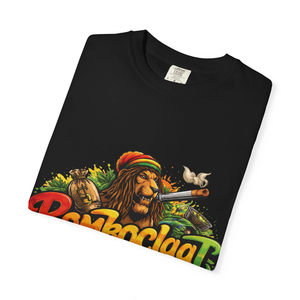 Rastafarian Lion with 'Bomboclaat' Graphic T-Shirt | Reggae Vibe