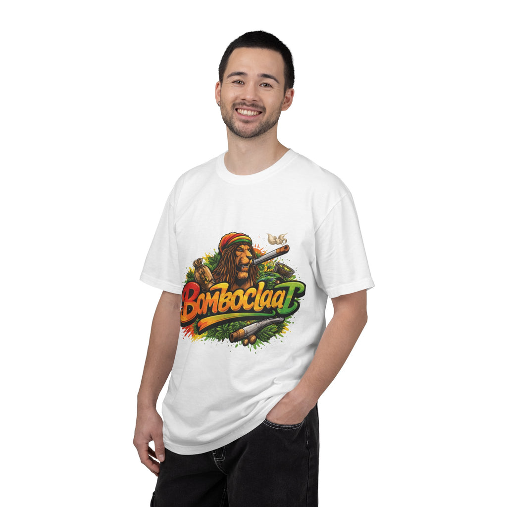 Rastafarian Lion with 'Bomboclaat' Graphic T-Shirt | Reggae Vibe