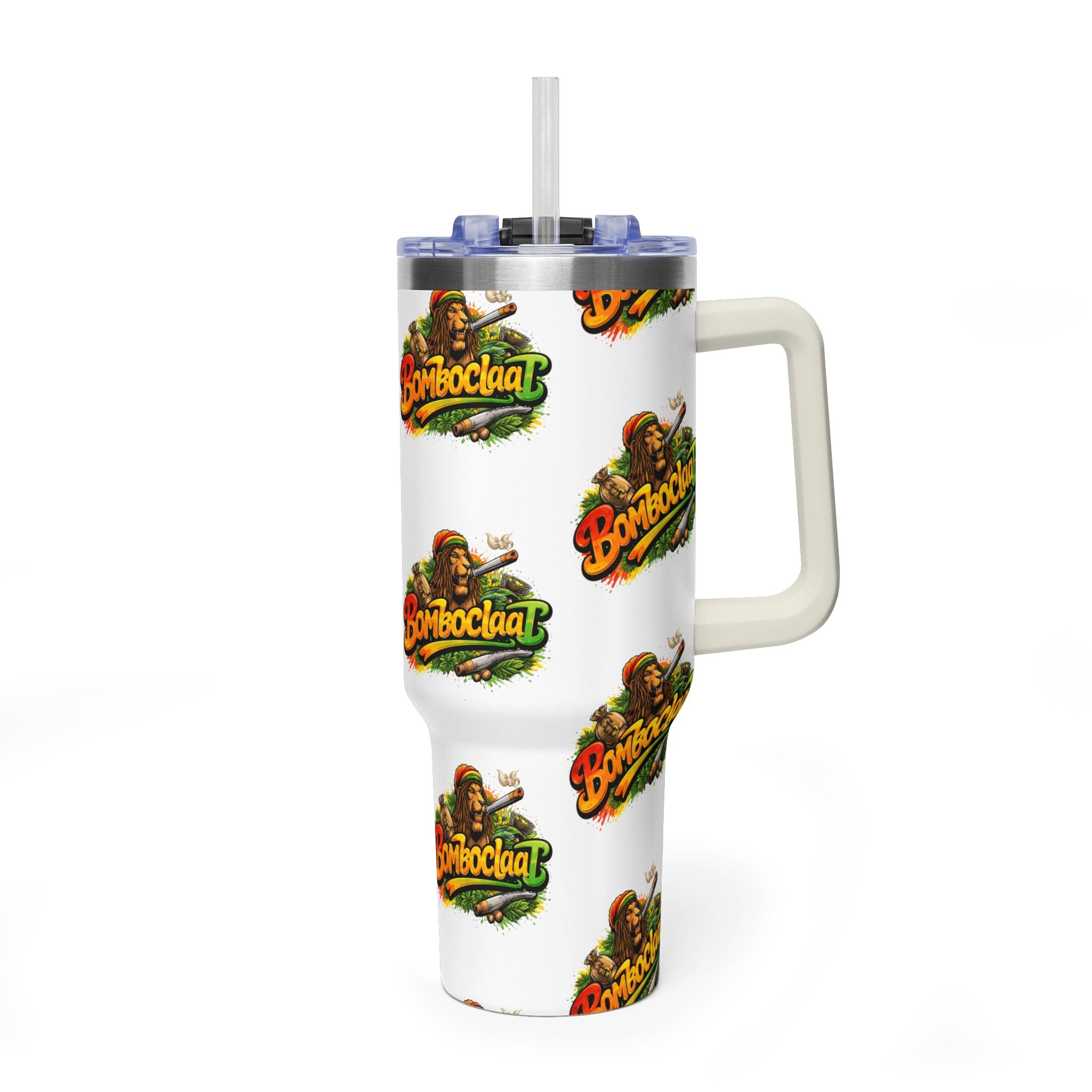 40oz Vacuum Tumbler – Colorful Bombochar Logo Stainless Travel Mug (Insulated)
