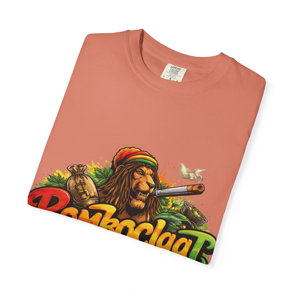 Rastafarian Lion with 'Bomboclaat' Graphic T-Shirt | Reggae Vibe