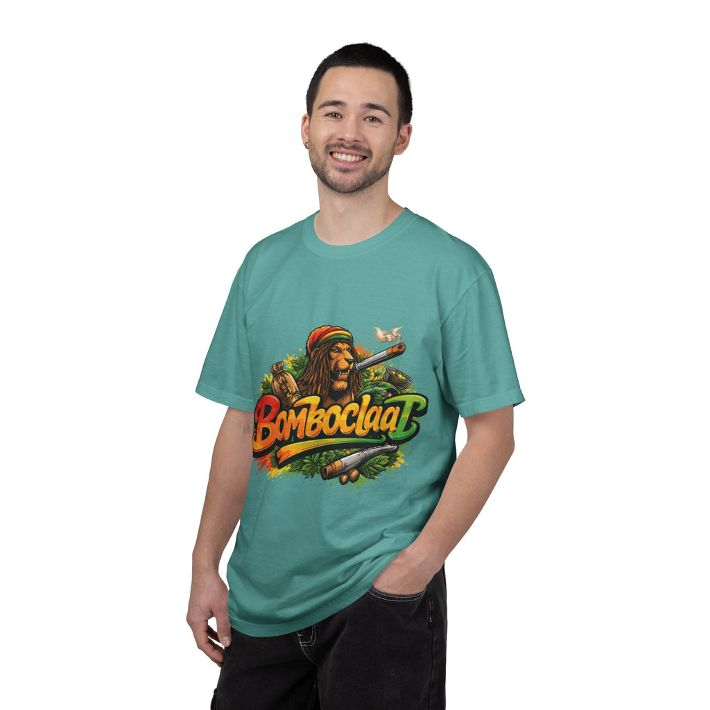 Rastafarian Lion with 'Bomboclaat' Graphic T-Shirt | Reggae Vibe